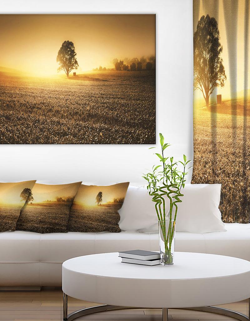 DesignQ Farmland Panorama - Landscape Photography Canvas Art Print