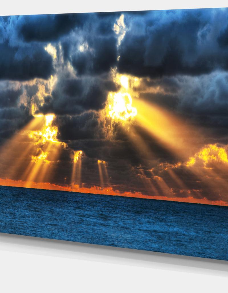 DesignQ Fight Between Dark And Light - Landscape Artwork Canvas