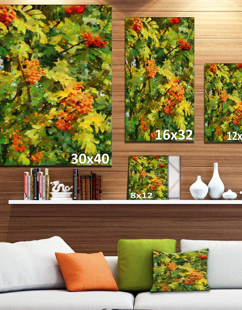 DesignQ Floral Pattern With Palette Knife - Flower Artwork On Canvas