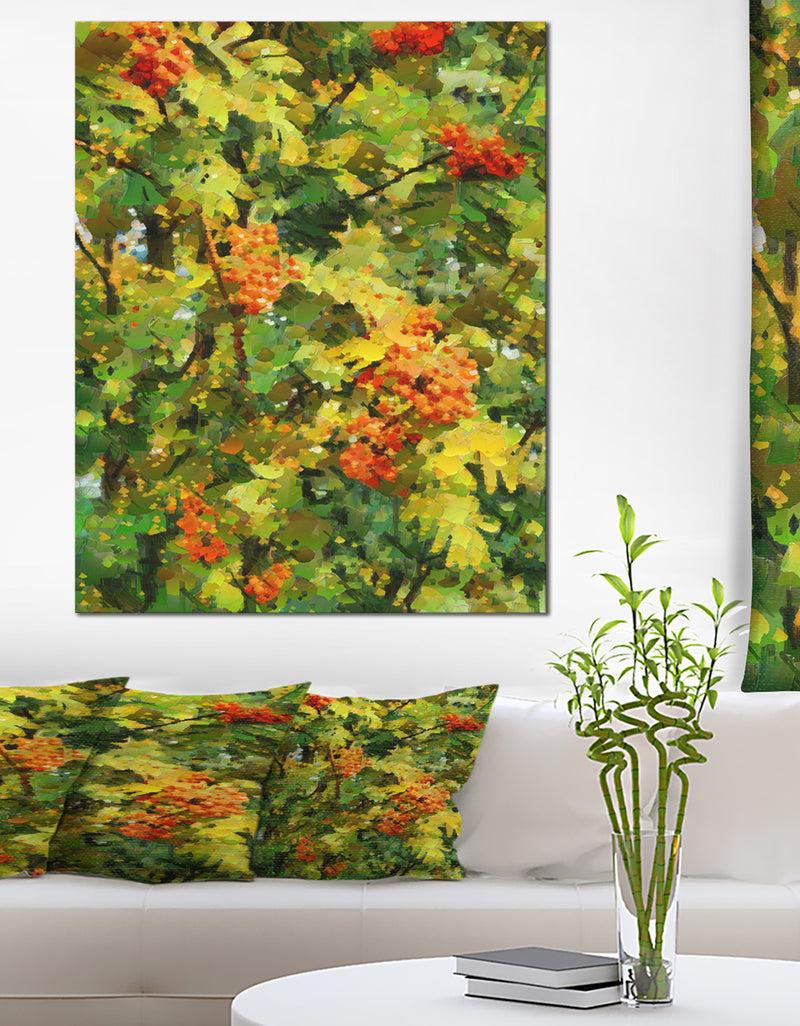 DesignQ Floral Pattern with Palette Knife - Flower Artwork on Canvas