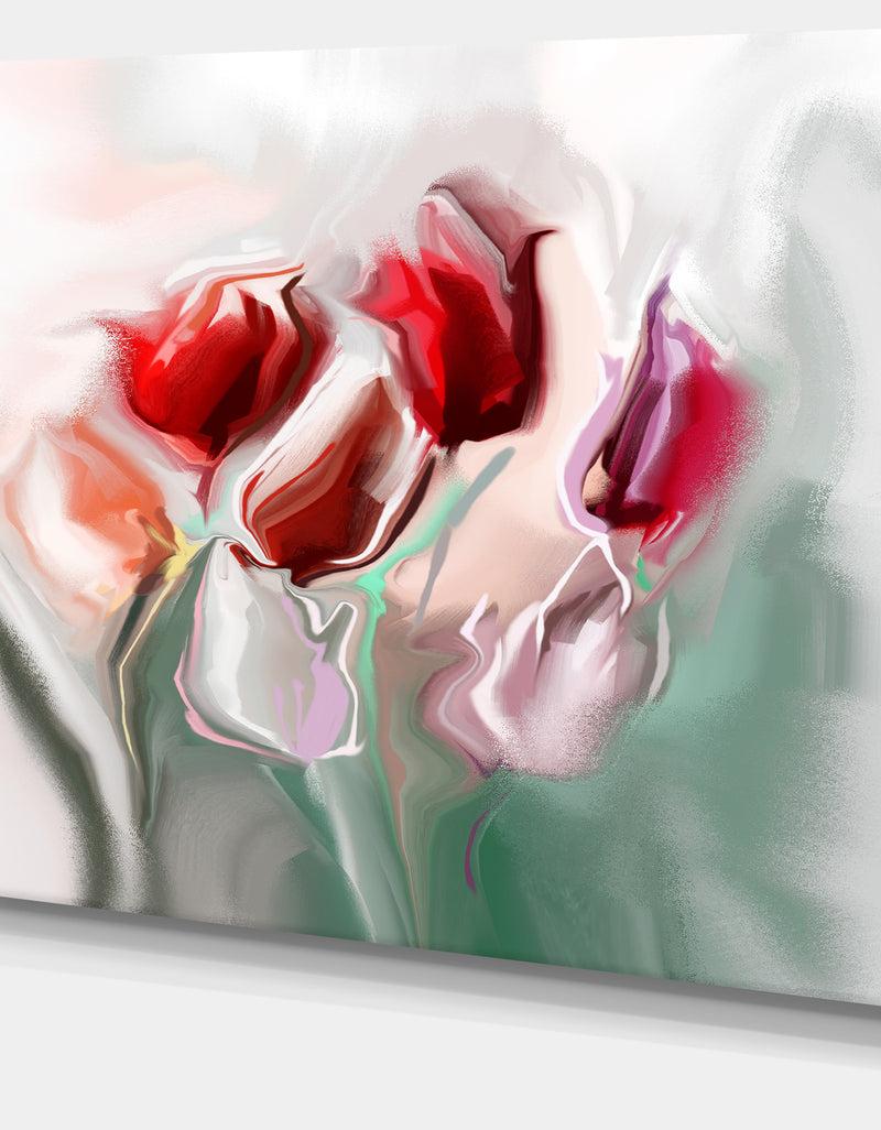 DesignQ Floral Watercolor Illustration - Large Animal Canvas Wall Art Print