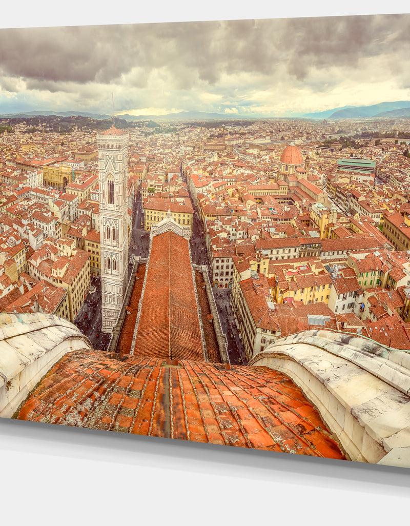 DesignQ Florence View From Duomo Cathedral - Cityscape Canvas Print
