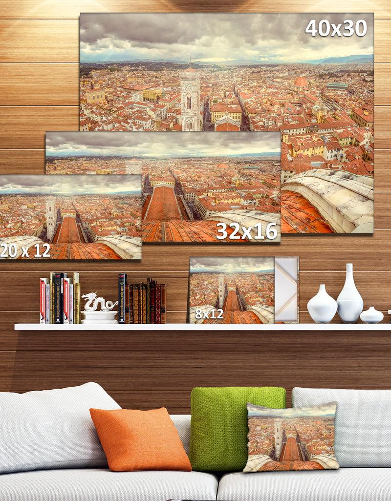DesignQ Florence View From Duomo Cathedral - Cityscape Canvas Print