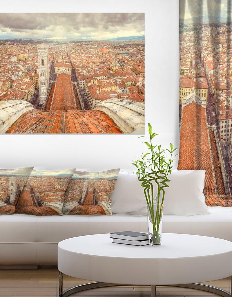 DesignQ Florence View from Duomo Cathedral - Cityscape Canvas print