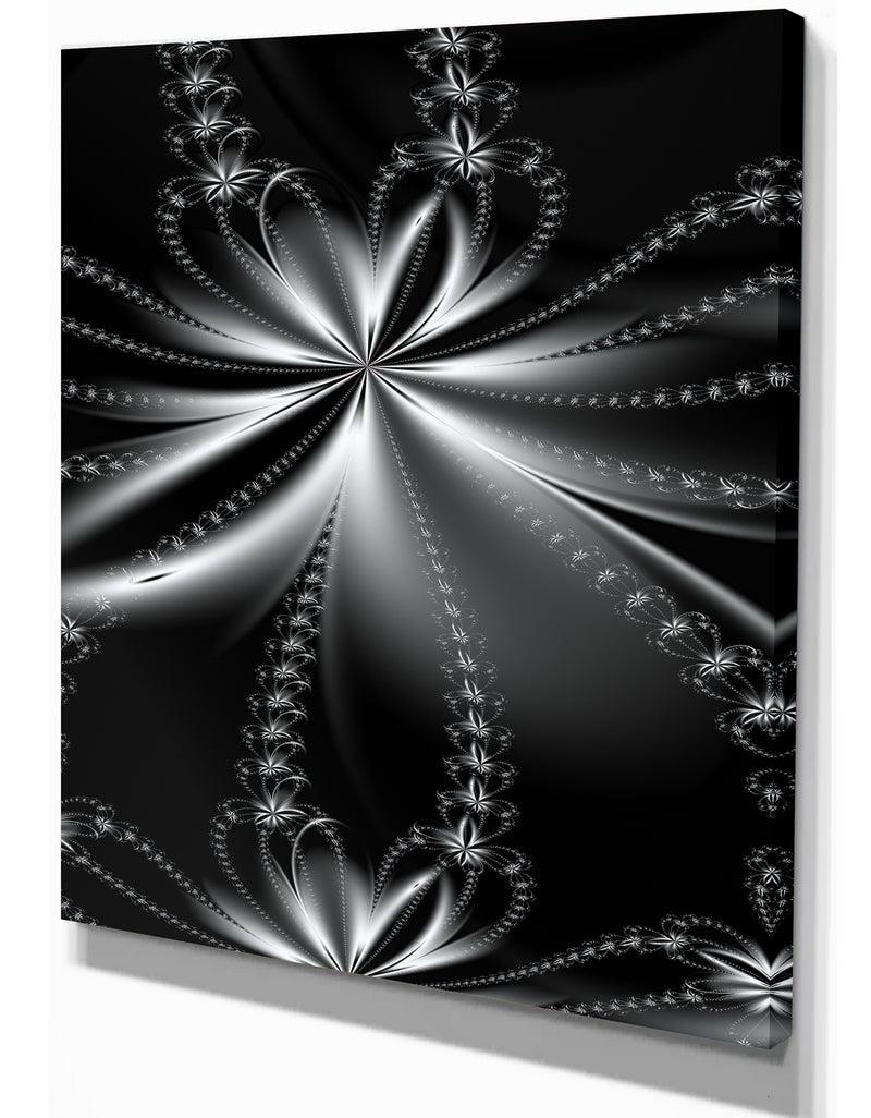 DesignQ Flower Fractal Pattern - Digital Art On Wrapped Canvas