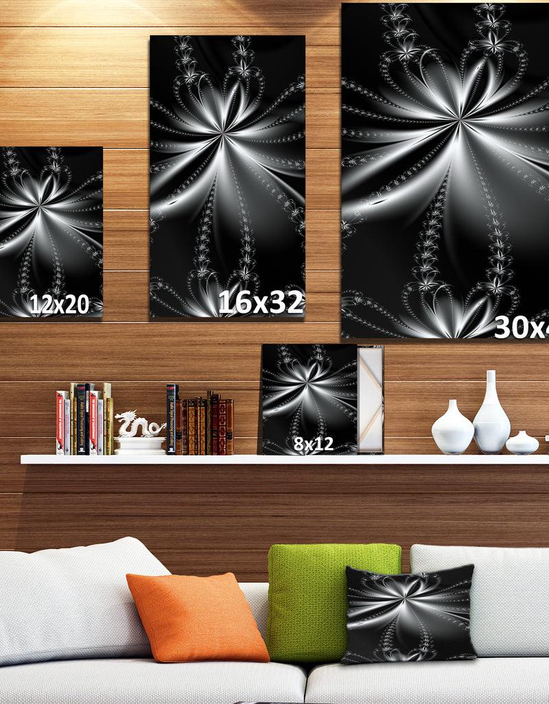 DesignQ Flower Fractal Pattern - Digital Art On Wrapped Canvas