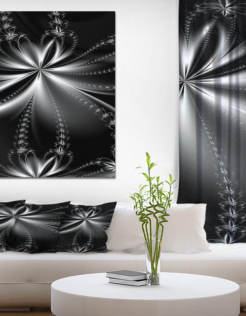 DesignQ Flower fractal pattern - Digital Art on wrapped Canvas