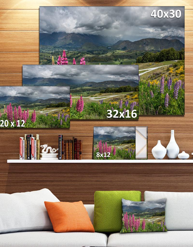 DesignQ Flowering Landscape Of New Zealand - Landscape Wall Artwork