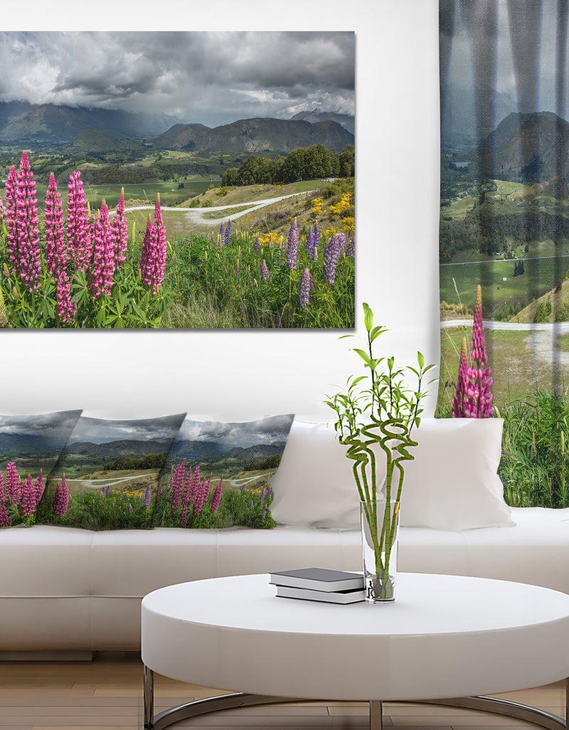 DesignQ Flowering Landscape of New Zealand - Landscape Wall Artwork