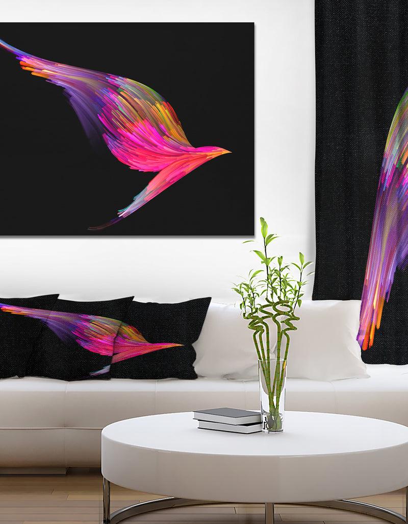 DesignQ Flying Bird Design - Contemporary Art On Wrapped Canvas