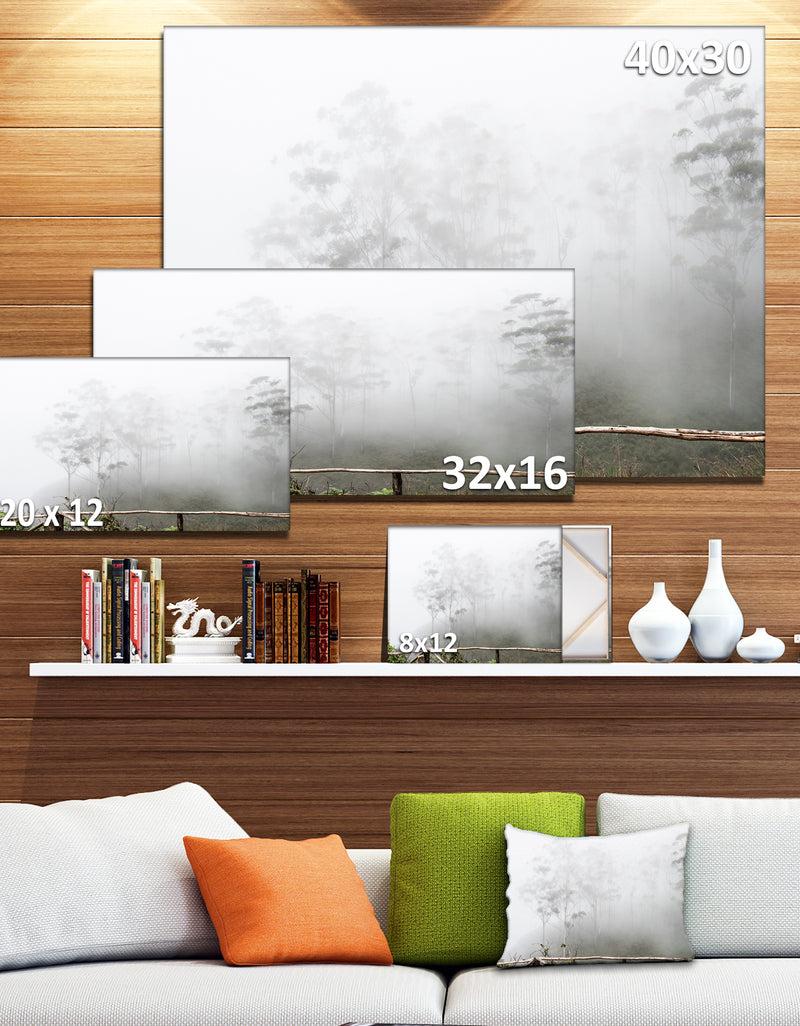 DesignQ Fogs On Western Ghats Hills - Landscape Wall Artwork