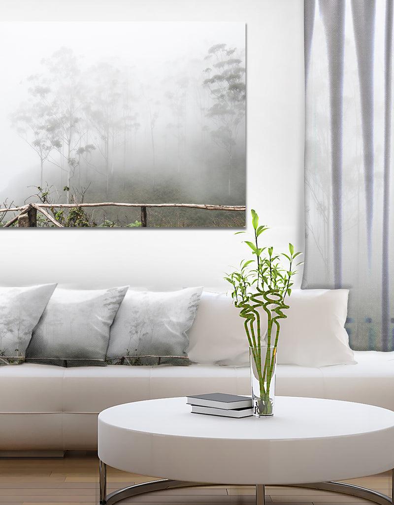 DesignQ Fogs On Western Ghats Hills - Landscape Wall Artwork