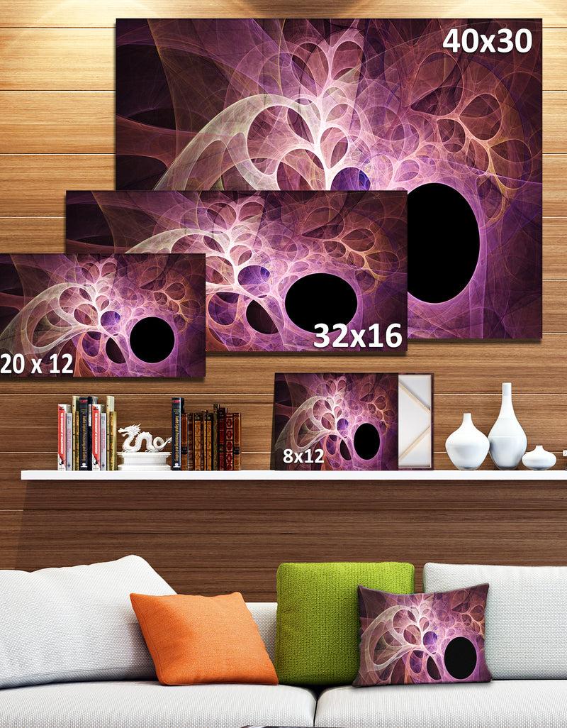 DesignQ Fractal Angel Wings In Pink - Abstract Wall Art Canvas
