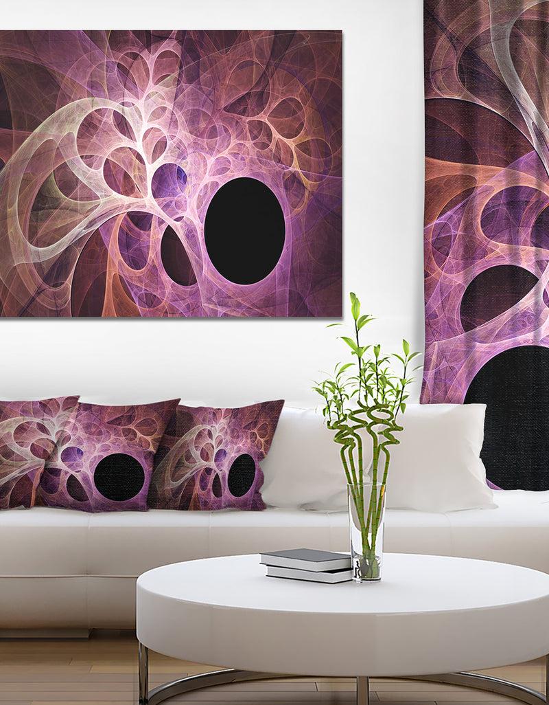 DesignQ Fractal Angel Wings in Pink - Abstract Wall Art Canvas