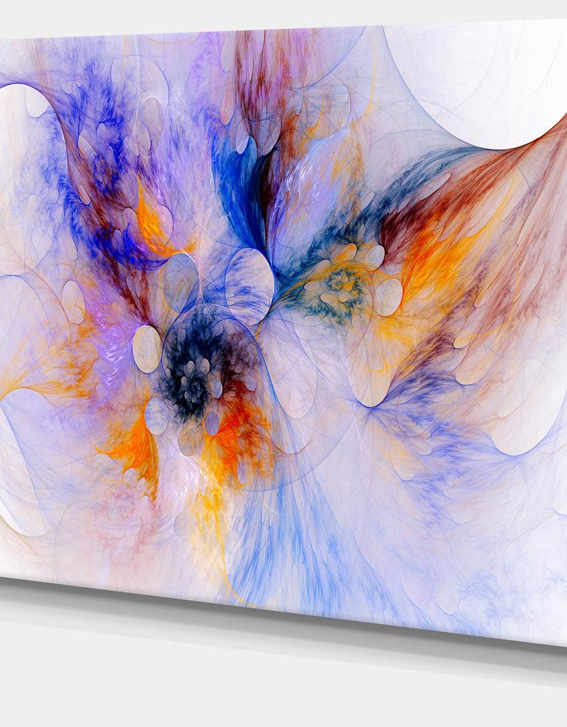 DesignQ Fractal Floral Wallpaper Art - Floral Digital Art Canvas Print