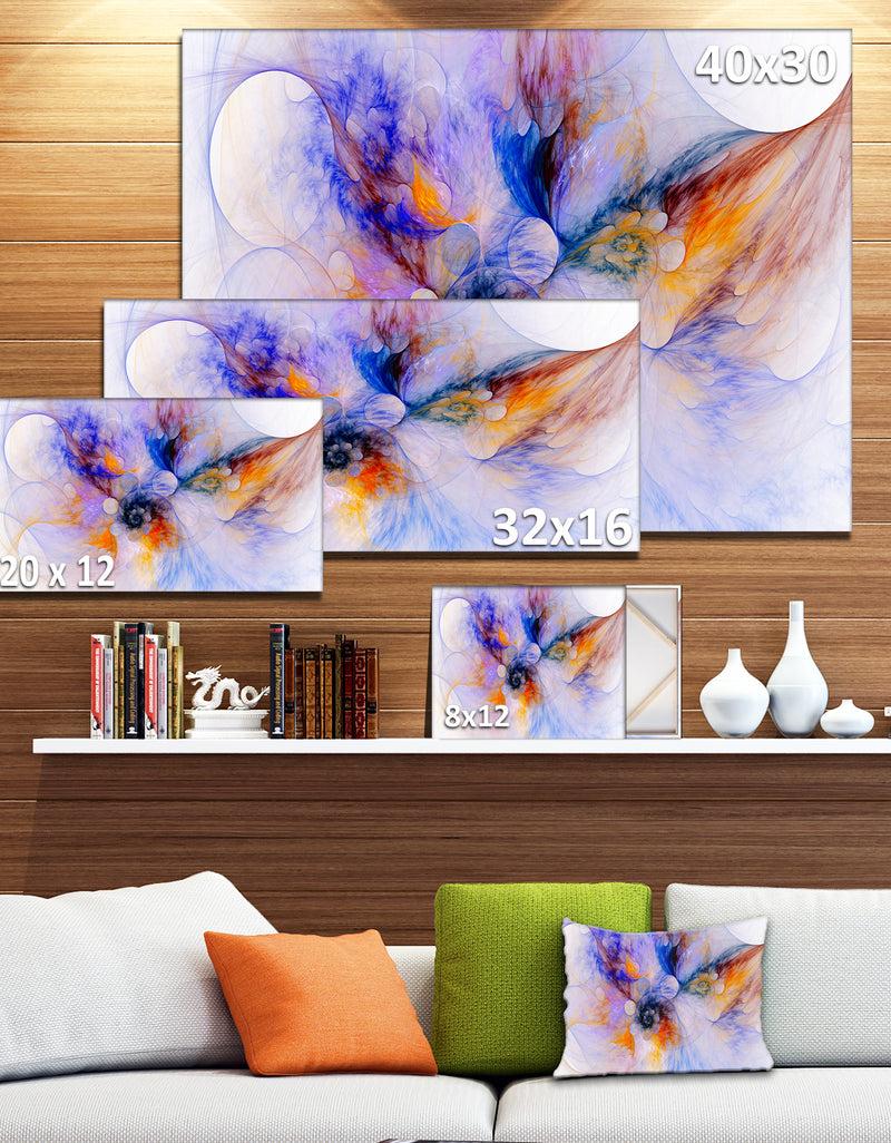 DesignQ Fractal Floral Wallpaper Art - Floral Digital Art Canvas Print