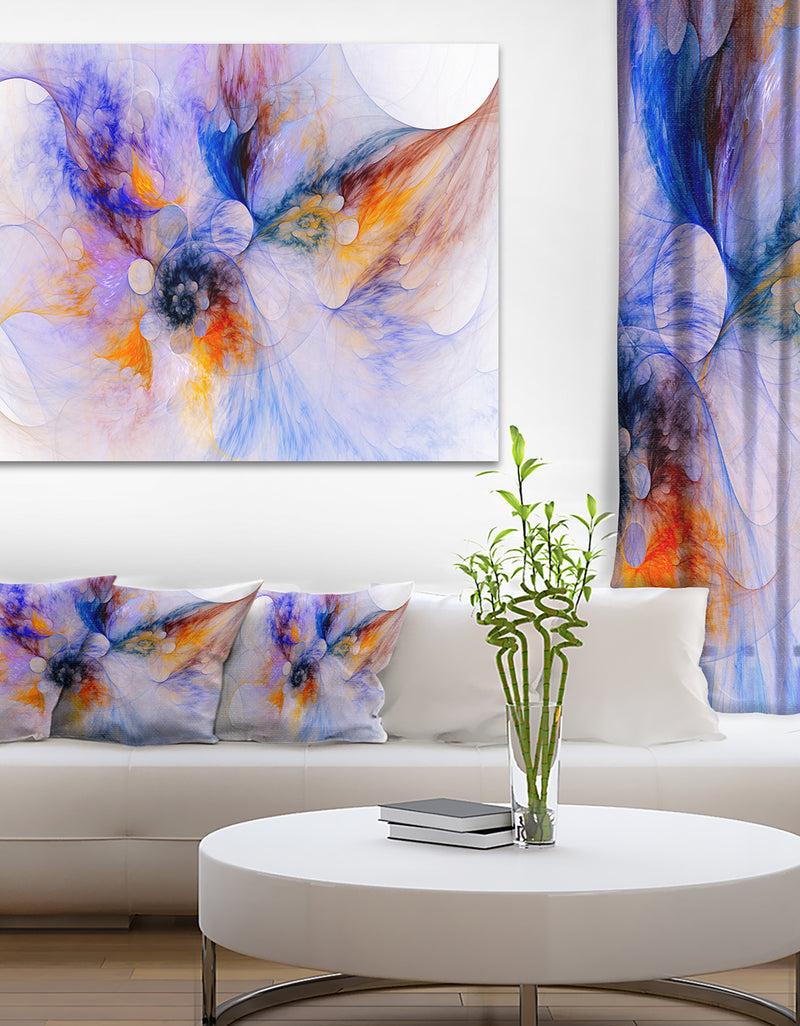 DesignQ Fractal Floral Wallpaper Art - Floral Digital Art Canvas Print