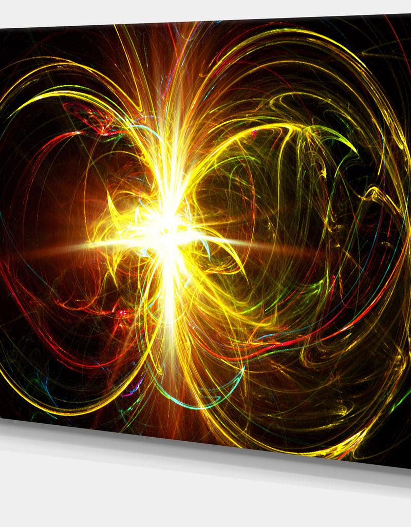 DesignQ Fractal Hoops - Abstract Digital Art Canvas Print