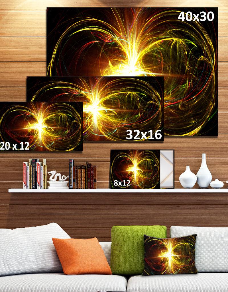 DesignQ Fractal Hoops - Abstract Digital Art Canvas Print