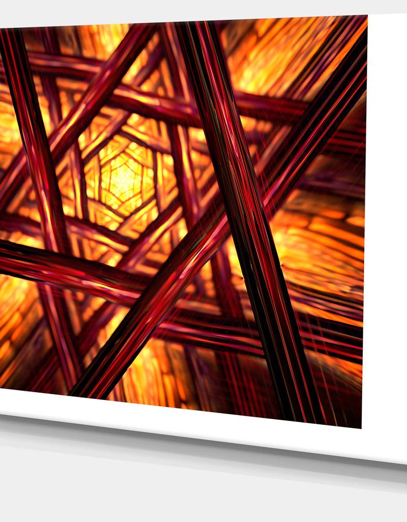 DesignQ Fractal Mandala Design - Abstract Digital Art Canvas Print
