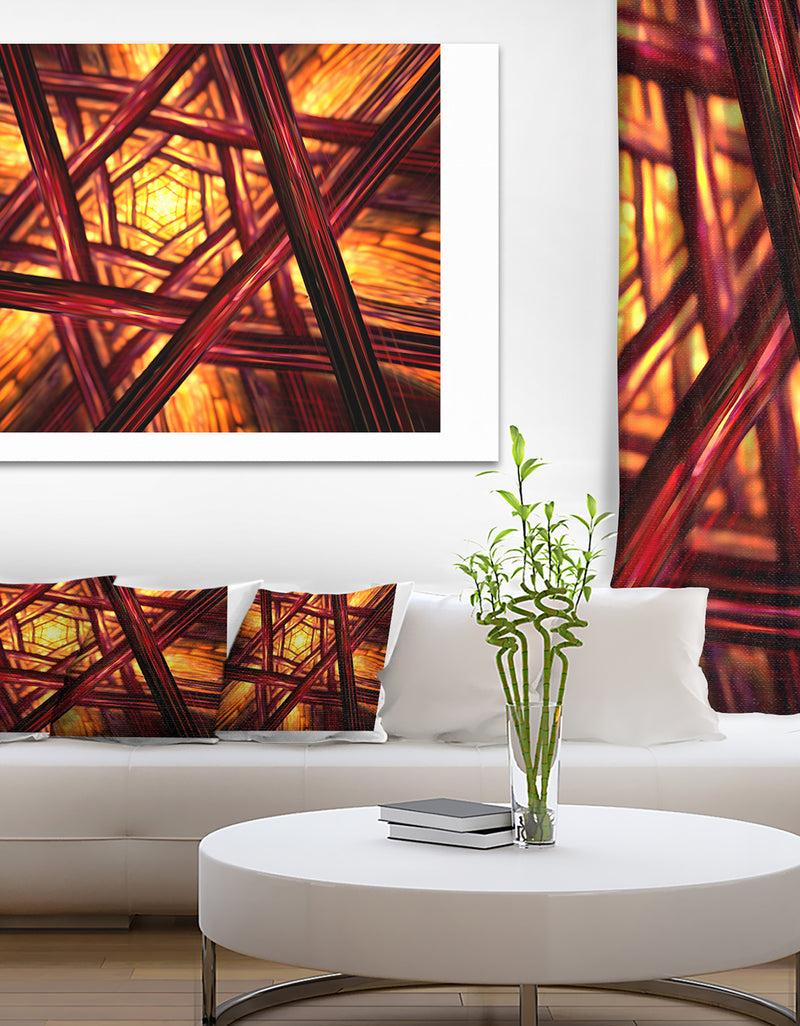 DesignQ Fractal Mandala Design - Abstract Digital Art Canvas Print