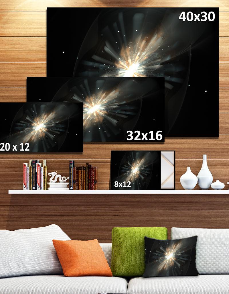 DesignQ Fractal Star Galaxy - Abstract Digital Art Canvas Print
