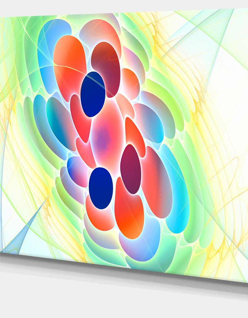 DesignQ Fractal Virus Under Microscope - Extra Large Abstract Canvas Art Print Canvas