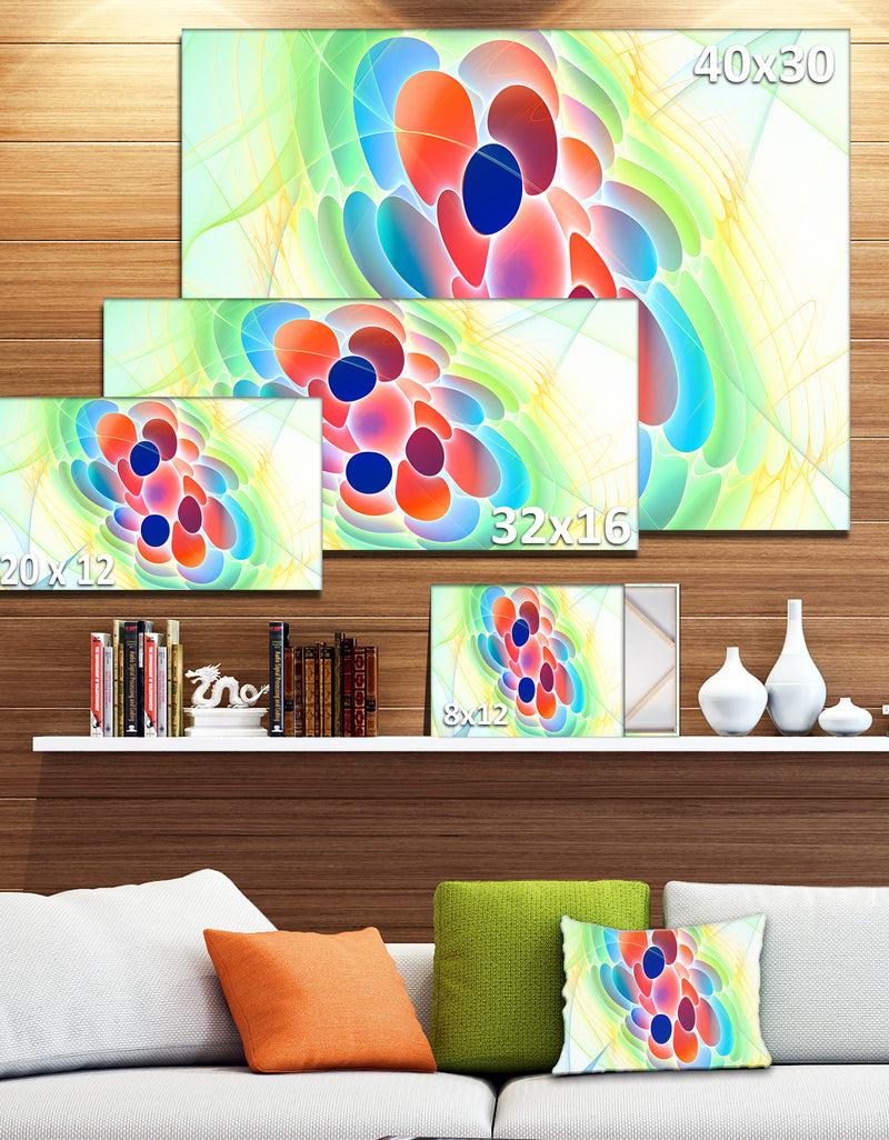 DesignQ Fractal Virus Under Microscope - Extra Large Abstract Canvas Art Print Canvas