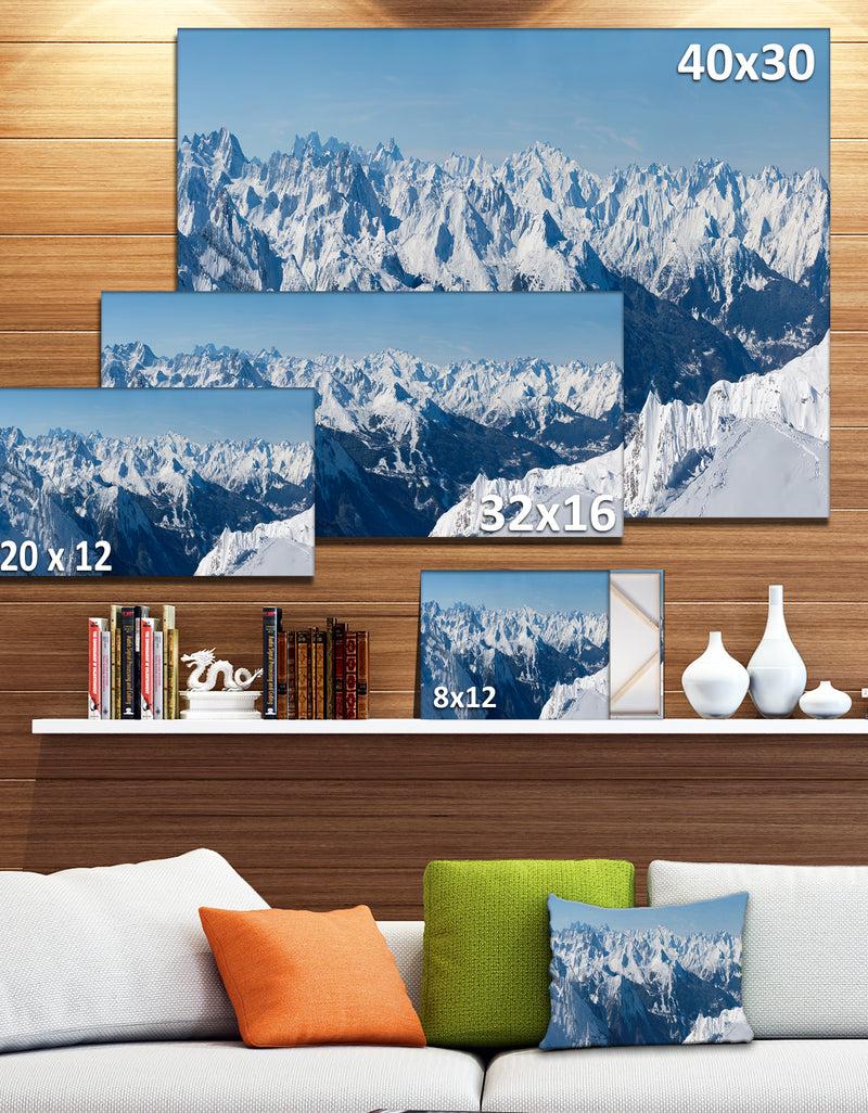 DesignQ French Alps Panorama Photography Canvas Art Print