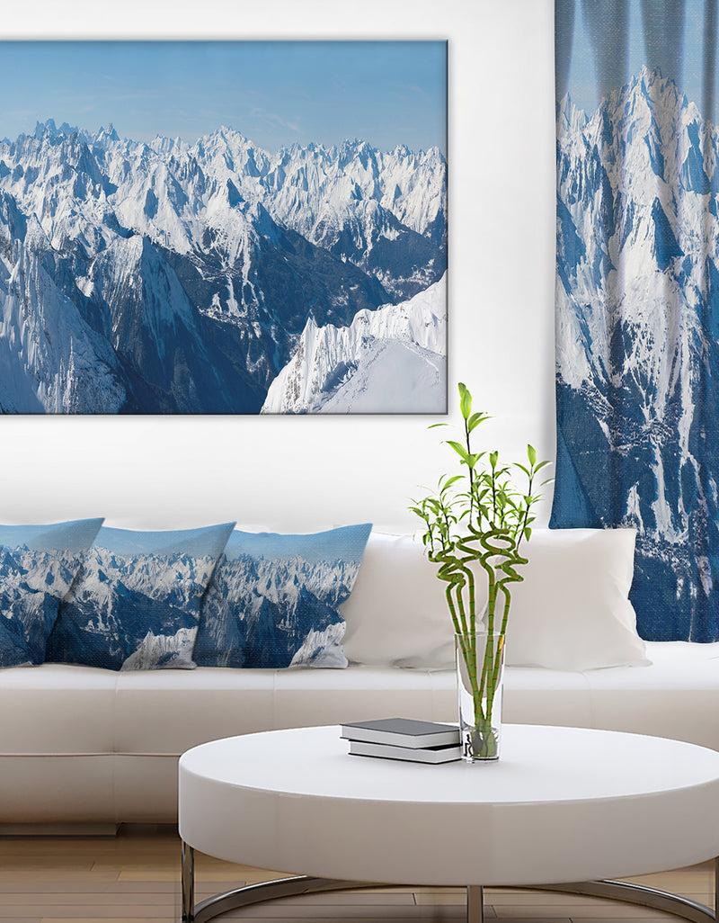 DesignQ French Alps Panorama Photography Canvas Art Print