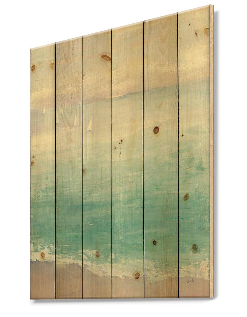 DesignQ From The Shore - Traditional Print On Natural Pine Wood