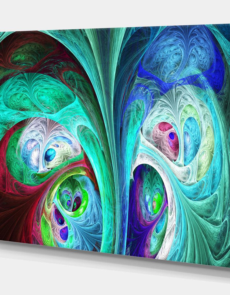 DesignQ Froty Flowers Dgital Art Work - Digital Art On Wrapped Canvas