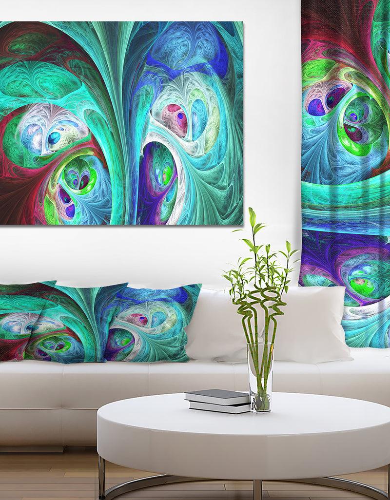 DesignQ Froty Flowers Dgital Art work - Digital Art on wrapped Canvas