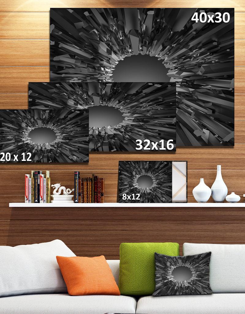 DesignQ Futuristic Black Background - Abstract Artwork On Canvas