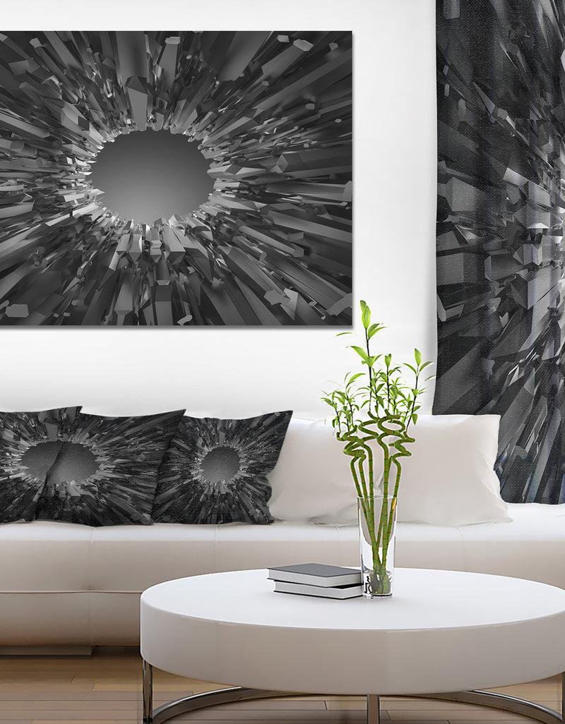 DesignQ Futuristic Black Background - Abstract Artwork on Canvas