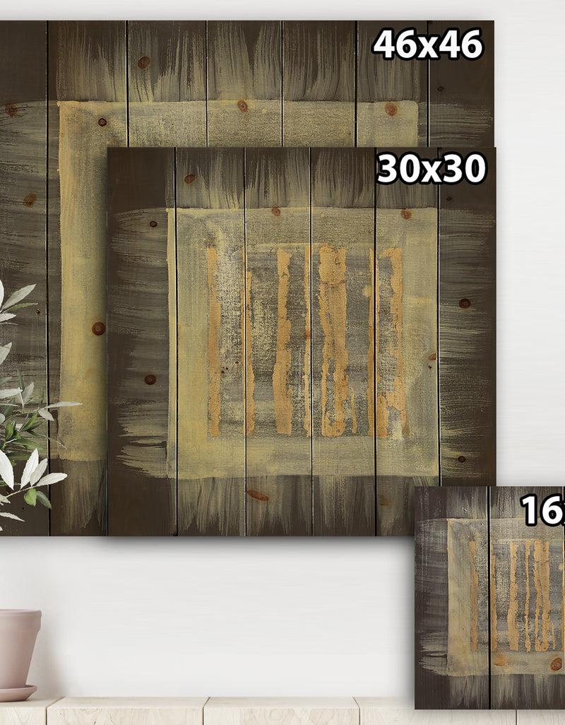 DesignQ Galm Abstract II - Transitional Print On Natural Pine Wood