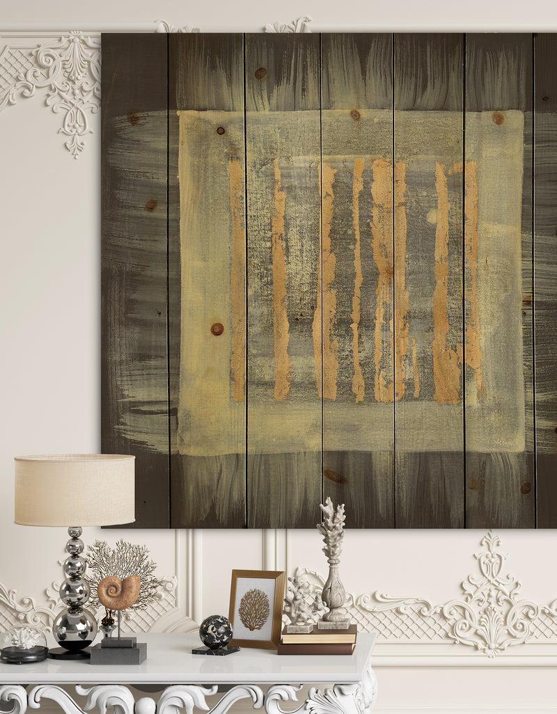 DesignQ Galm Abstract II - Transitional Print on Natural Pine Wood