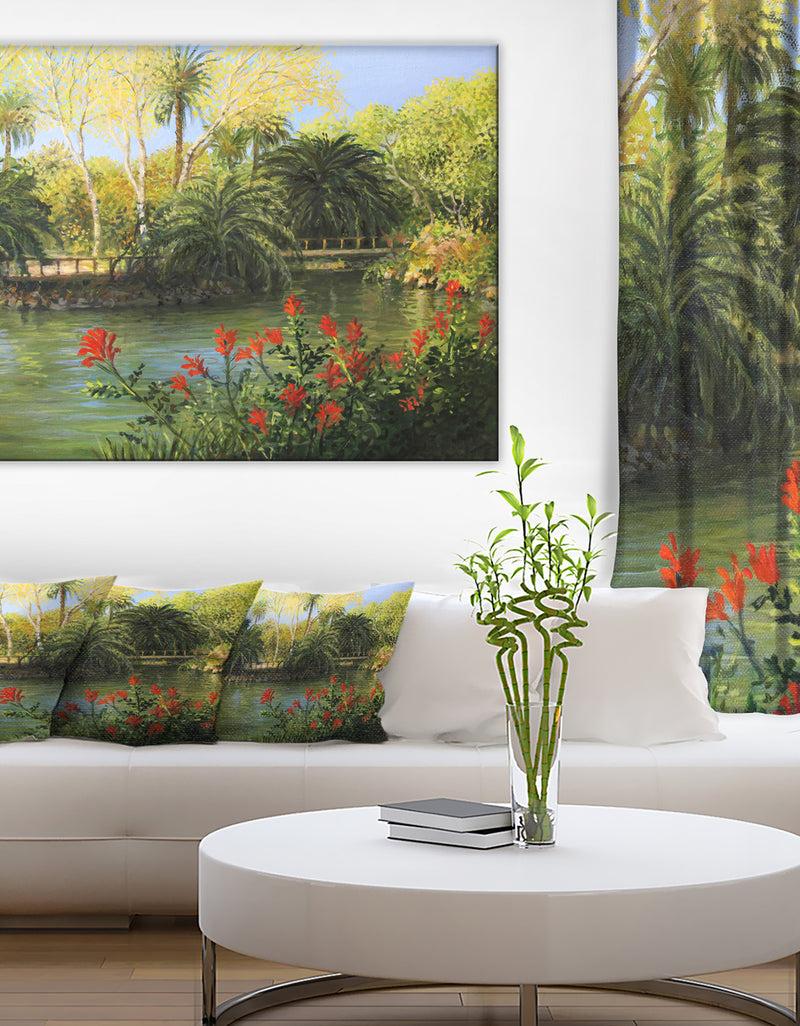 DesignQ Garden of Eden - Landscape Large Canvas Print