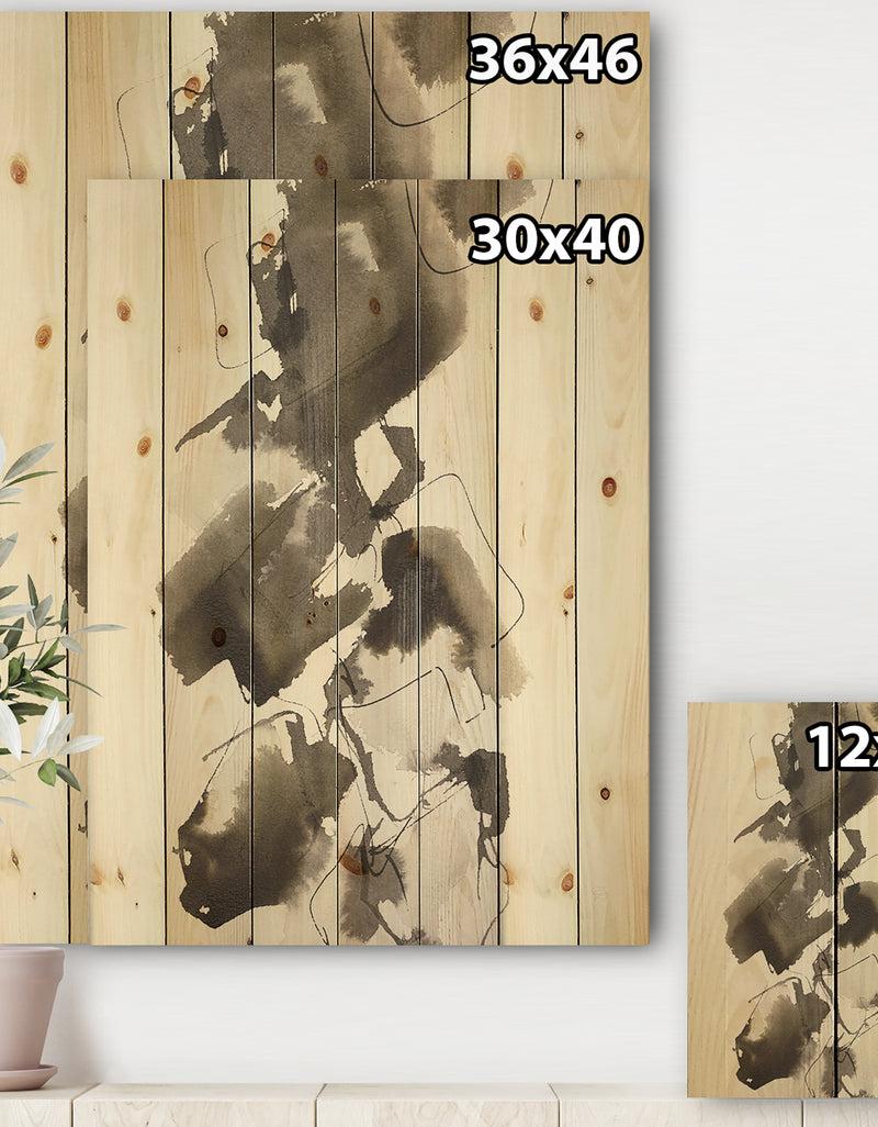 DesignQ Geometric Glam Square I - Modern & Contemporary Print On Natural Pine Wood