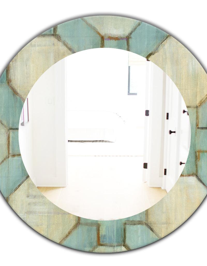 DesignQ Geometric Title Element - Modern Mirror - Oval Or Round Wall Mirror