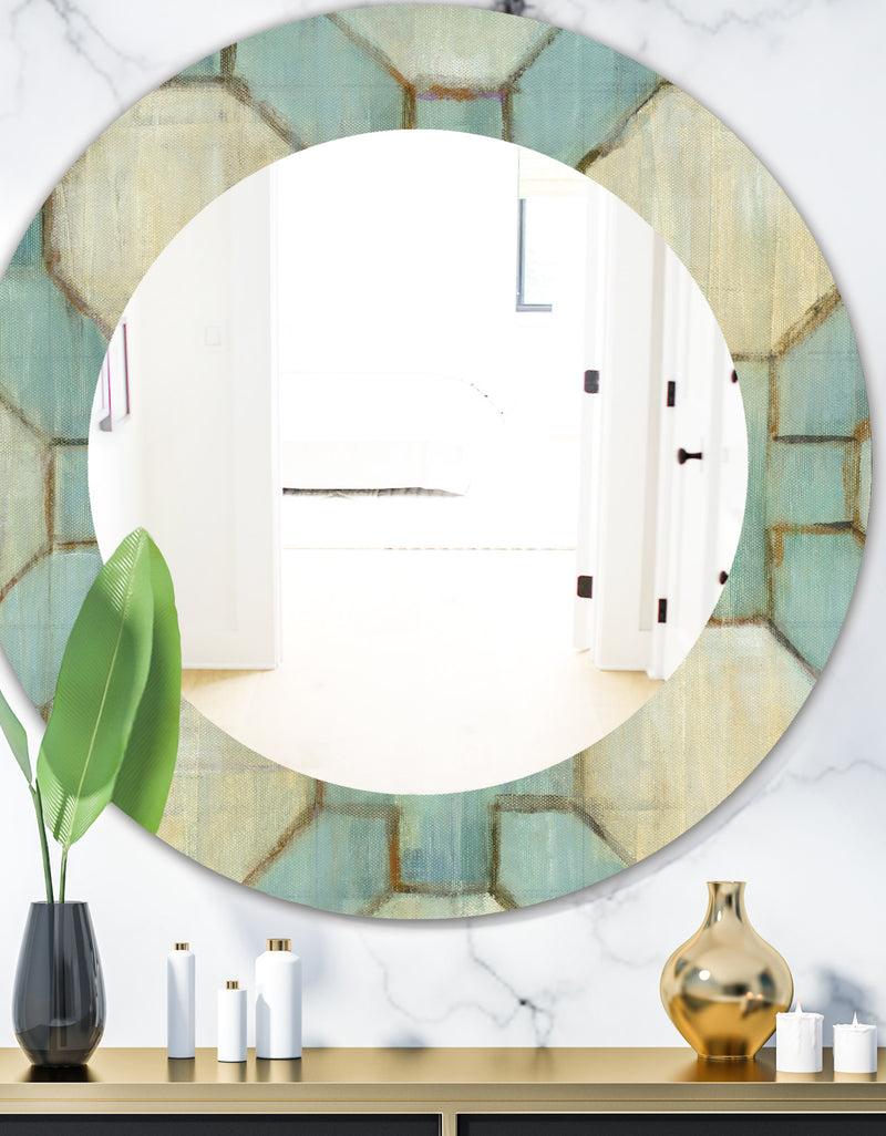 DesignQ Geometric Title Element - Modern Mirror - Oval or Round Wall Mirror