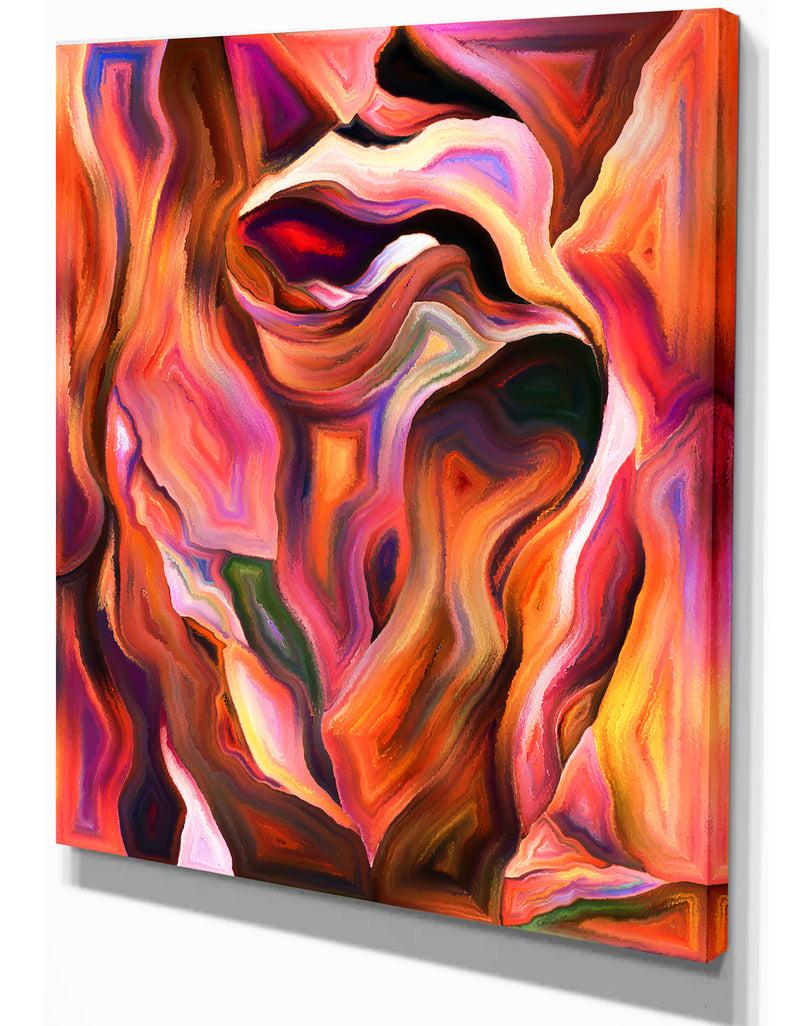 DesignQ Geometry Paint - Digital Art On Wrapped Canvas