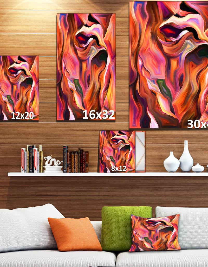 DesignQ Geometry Paint - Digital Art On Wrapped Canvas