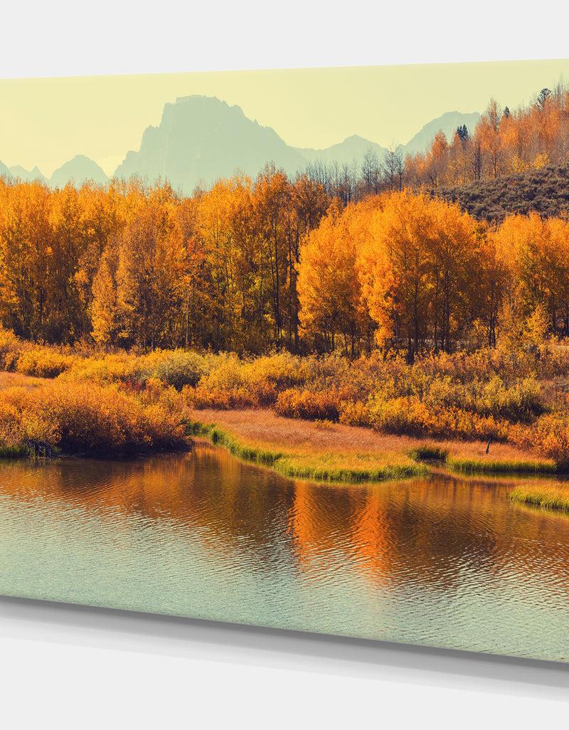 DesignQ Glacier National Park - Lake Landscapes Photographic On Wrapped Canvas