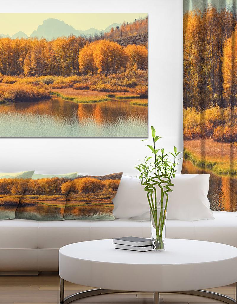 DesignQ Glacier National park - Lake Landscapes Photographic on wrapped Canvas