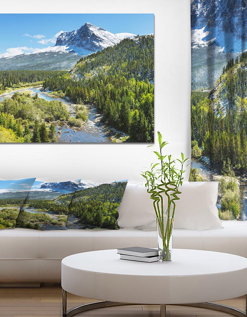 DesignQ Glacier National Park Montana. - Lake Landscapes Photographic on wrapped Canvas