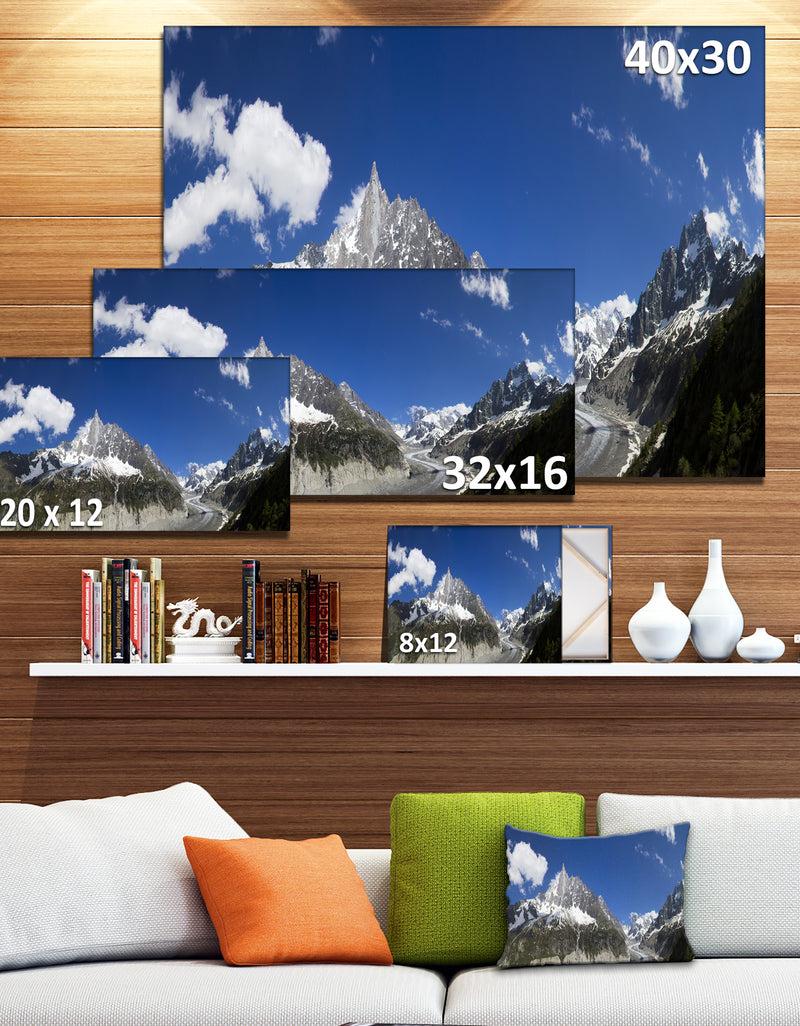 DesignQ Glacier Nearby Chamonix Panorama - Landscape Artwork Canvas