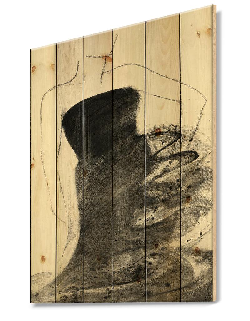 DesignQ Glam And Fashion Feminine I - Fashion Figures Print On Natural Pine Wood