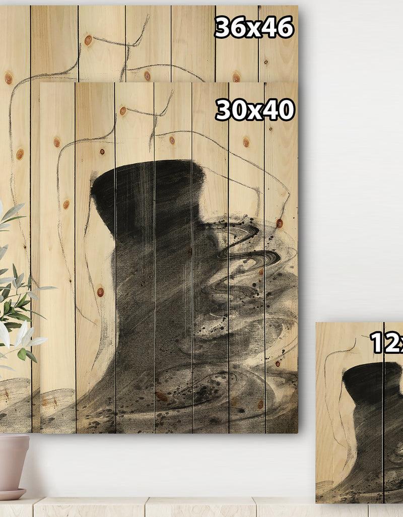 DesignQ Glam And Fashion Feminine I - Fashion Figures Print On Natural Pine Wood