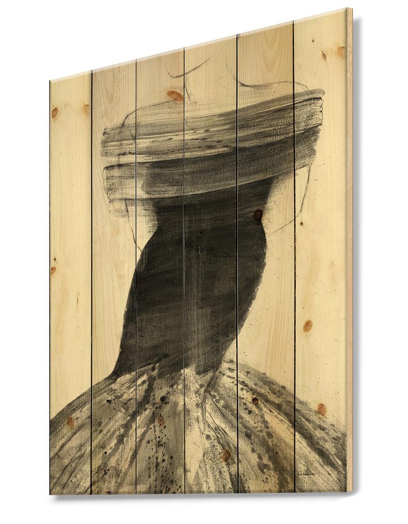 DesignQ Glam And Fashion Feminine IV - Fashion Figures Print On Natural Pine Wood